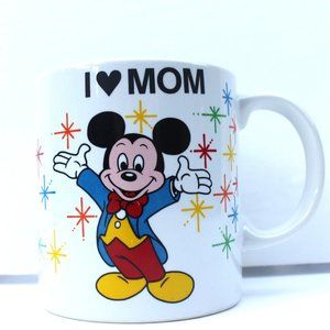 Vintage Disney Mickey Mouse I Love Mom 1988 Cup